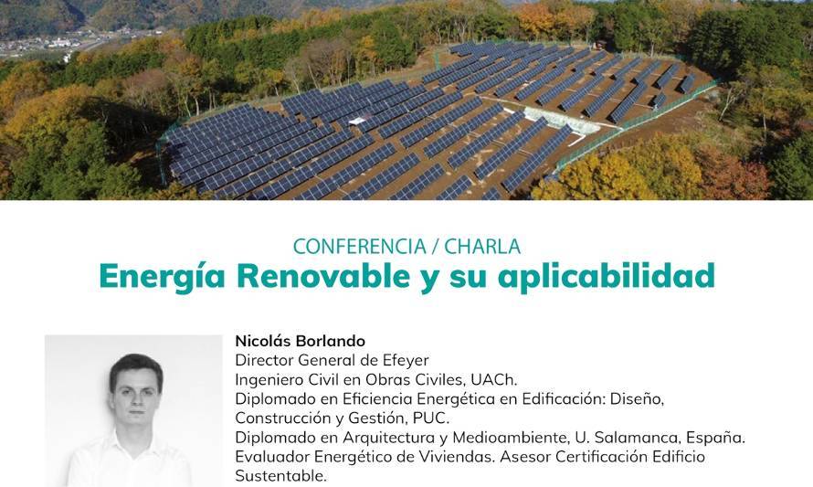 Invitan a participar en webinar sobre energía sustentable y sus avances tecnológicos