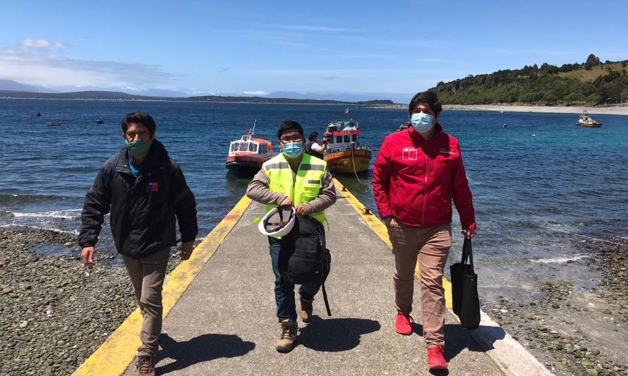 Obras de electrificación en Isla Queullín tienen un 80% de avance
