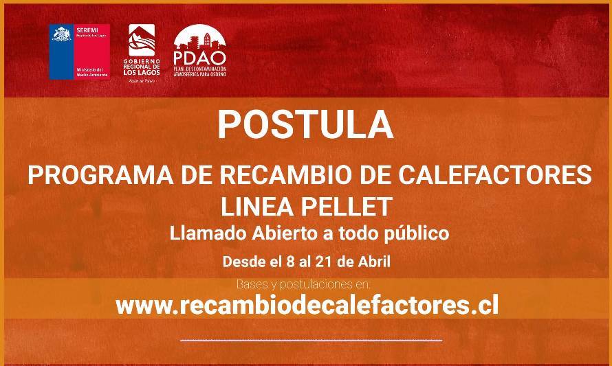 Seremi del Medio Ambiente lanza Programa de Recambio de Calefactores a pellet baja potencia en Osorno