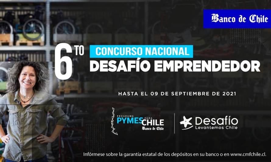 Banco de Chile y Desafío Levantemos Chile lanzan 6º Concurso Nacional Desafío Emprendedor