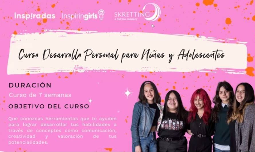 Comenzó 'Academia Inspiradas' para niñas y adolescentes de la Región de Los Lagos junto a Skretting y Fundación Inspiring Girls