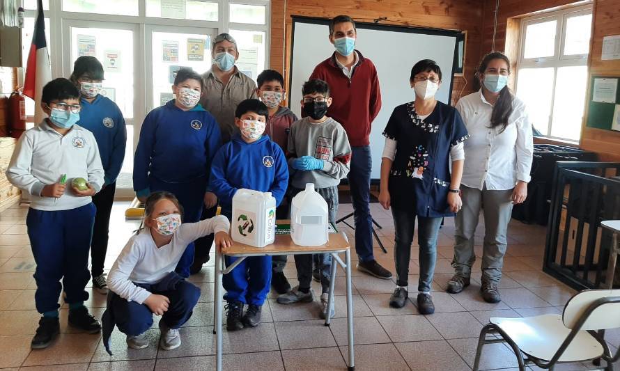 Potencian reciclaje en Escuela de Pocoihuén