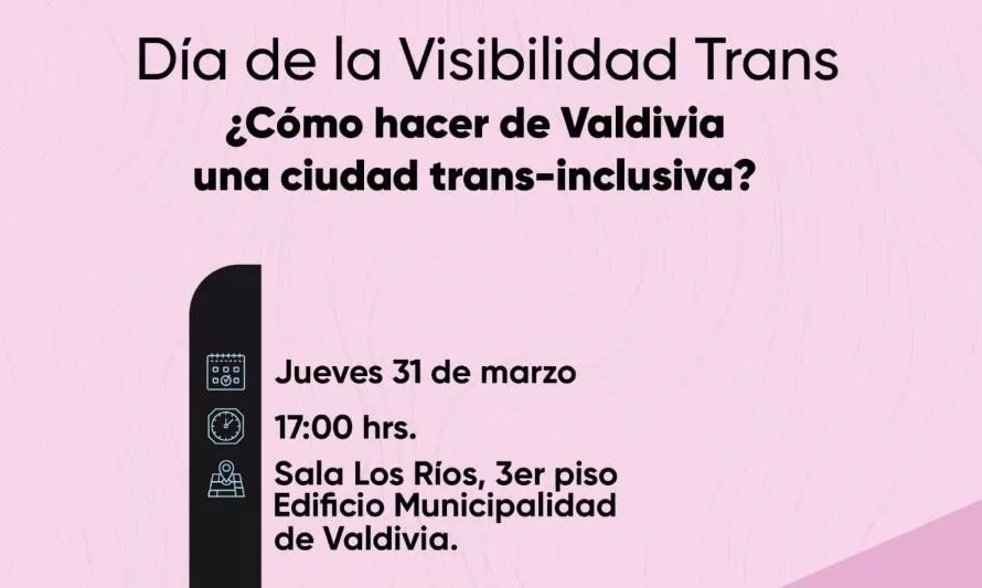 Día de la Visibilidad Trans: municipio de Valdivia invita a participar en conversatorio