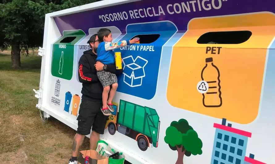 Instalan más de 60 nuevos puntos de reciclaje en Osorno
