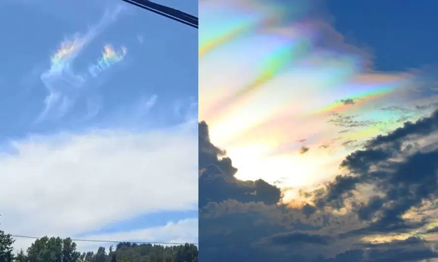“Nunca había visto algo así”: nube de colores sorprende a Panguipulli
