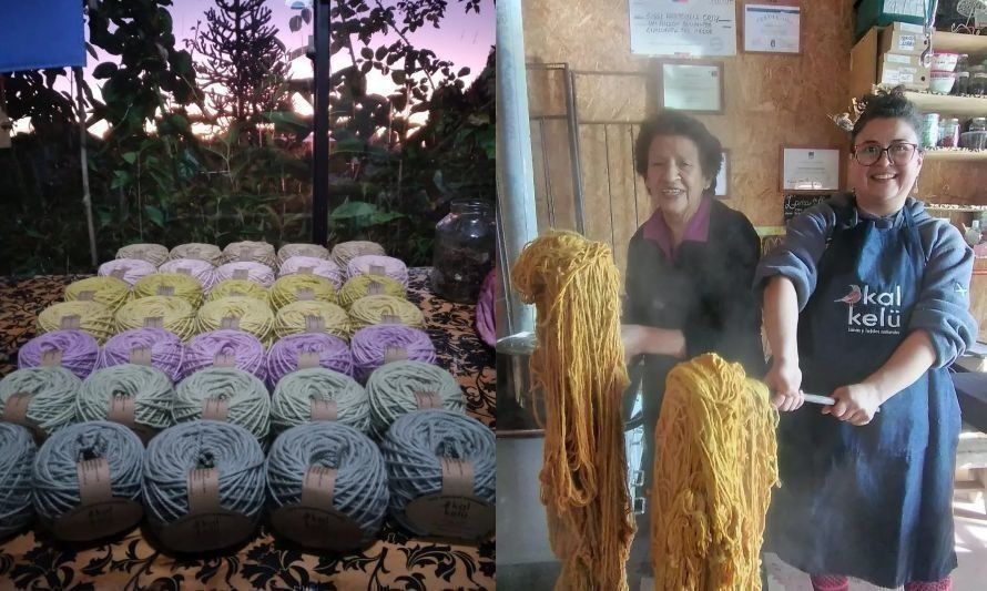 Sussi Hermosilla junto a su madre Elicia Ortiz trabajando en el taller. Crédito: Cedida.