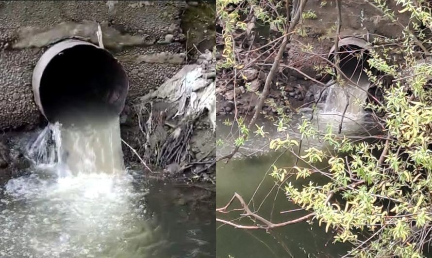 Denuncian descarga de aguas servidas al río Rahue de Osorno