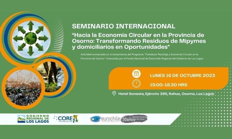 Osorno será sede de seminario internacional de economía circular