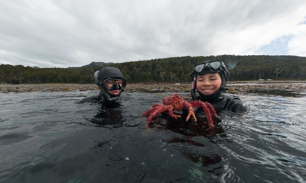 Junto a destacados instructores realizan taller de buceo Kawésqar Nómades del Mar